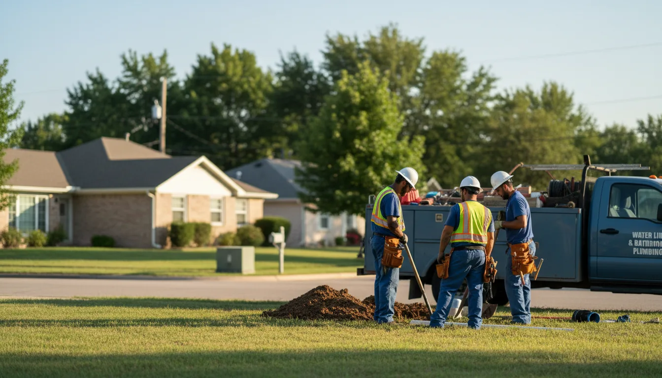 Residential water line and bathroom plumbing service in Lambert, MS